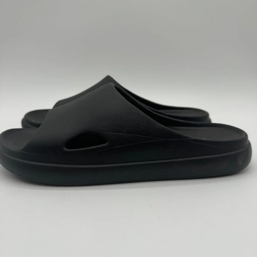 32 Degrees Cool Cloud Slide Sandals Black Unisex Size XL W11-12 M9-10 New